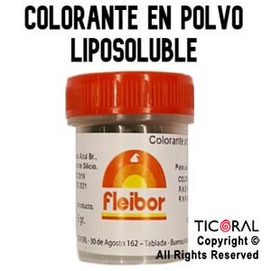 F.COLORANTE POLVO LIPOSOLUBLE BLANCO 5GR x 4